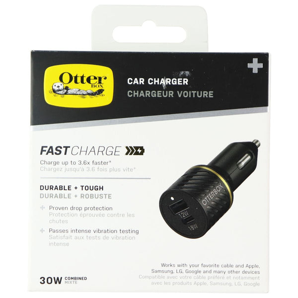Otterbox Fast Charge Durable + Tough USB/USB-C Port Car Charger - Black