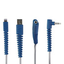 OtterBox EasyGrab Lightning 8-Pin Charging & Audio Cable - Blue/Gray