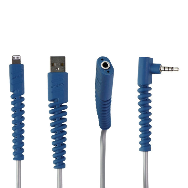 OtterBox EasyGrab Lightning 8-Pin Charging & Audio Cable - Blue/Gray