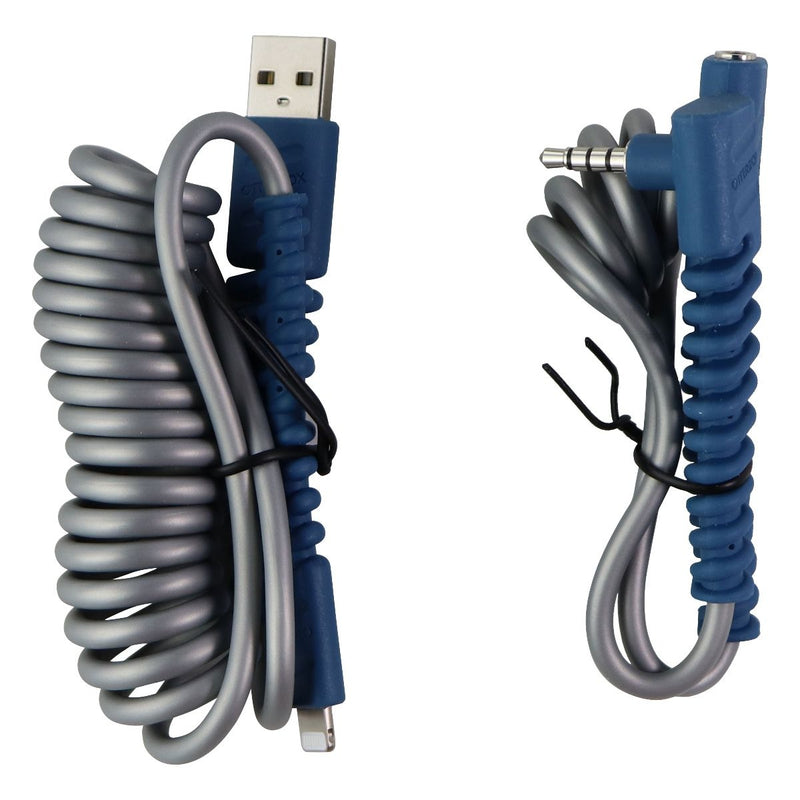 OtterBox EasyGrab Lightning 8-Pin Charging & Audio Cable - Blue/Gray