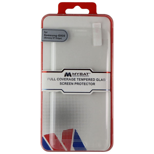 MYBAT Full Coverage Tempered Glass for Galaxy S7 Edge - Clear/Silver Glitter