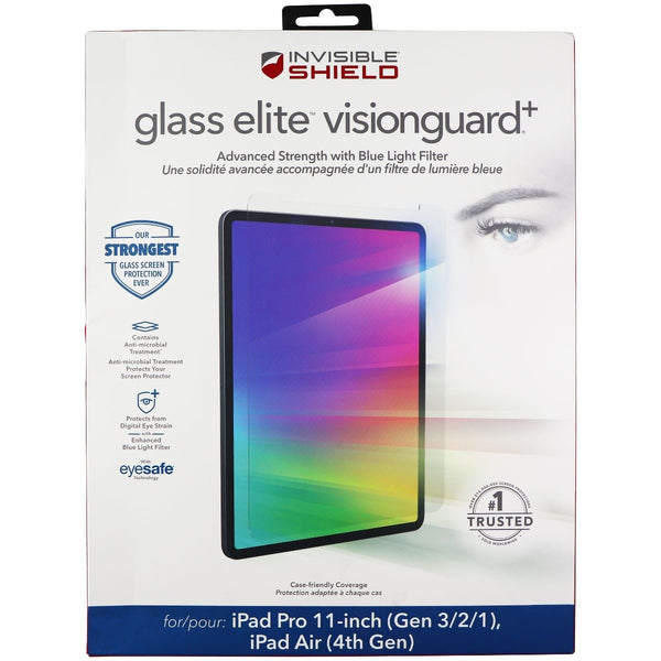 ZAGG (Glass Elite VisionGuard+) for Apple iPad Pro 11-inch (Gen 3/2/1) & Air 4th