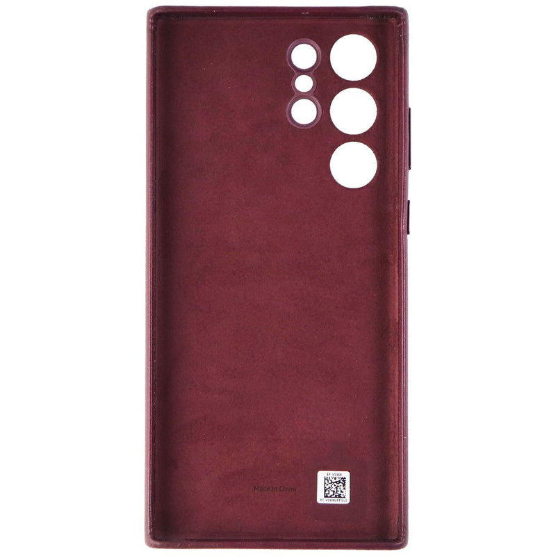 Samsung Leather Cover Phone Case for Galaxy S22 Ultra - Brown