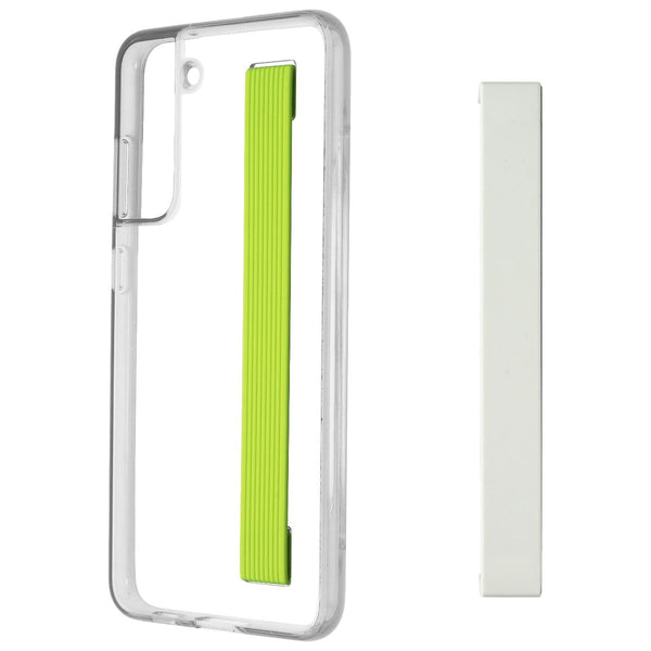 Samsung Slim Strap Cover Case for Galaxy S21 FE (5G) - Clear/White/Neon Yellow