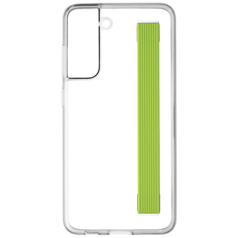 Samsung Slim Strap Cover Case for Galaxy S21 FE (5G) - Clear/White/Neon Yellow