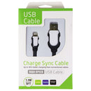 5-Foot Charge and Sync USB Cable for iPhones for iPhones - Black/White