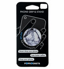 PopSockets Collapsible Grip & Stand for Phones and Tablets - White Marble/Black