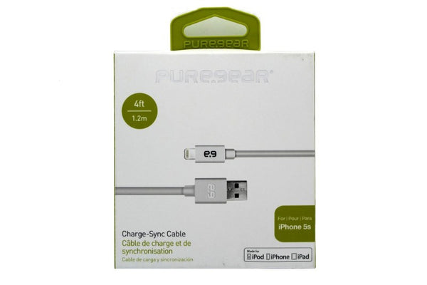 PureGear 4ft Cable for iPhone 5 5S 5C 6 6Plus - White