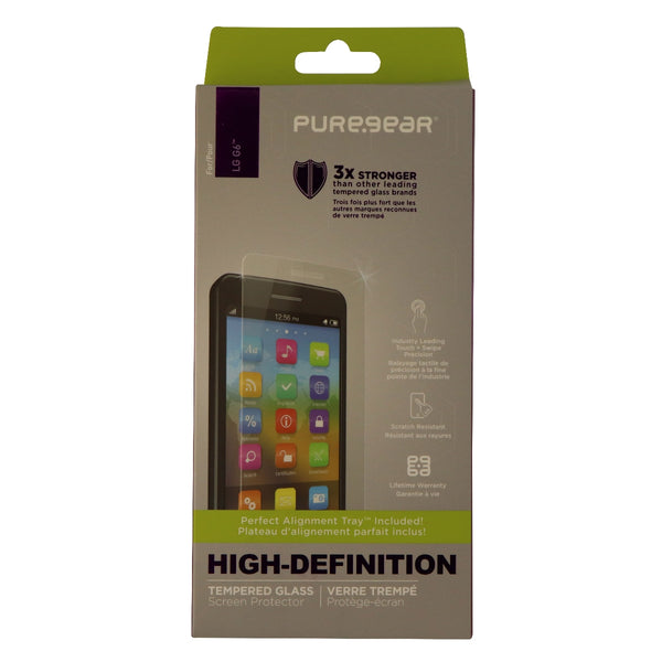 PureGear Tempered Glass with Self Aligning Tray for LG G6 - HD Clarity Clear