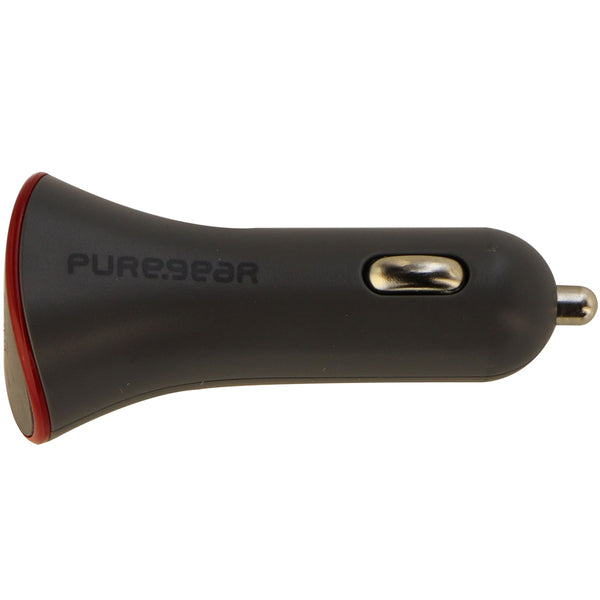 PureGear 35W USB-C Car Charging Adapter for Type C Devices - Gray and Red