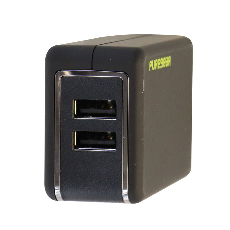 PureGear Universal 24W/4.8A Dual USB Port Wall Charging Adapter - Black