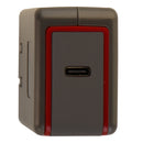 PureGear 24W USB-C Wall Charging Adapter for Type C Cables - Gray and Red