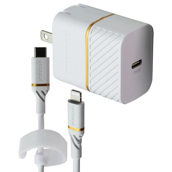 OtterBox Fast 20W Wall Charger and 3-Ft USB-C Cable for iPhone/iPad - Cloud Dust
