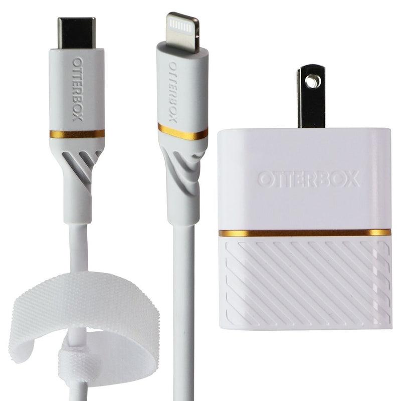 OtterBox Fast 20W Wall Charger and 3-Foot USB-C to 8-pin Cable - Cloud Dust