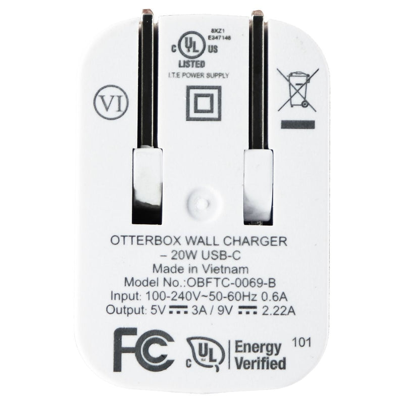OtterBox Fast 20W Wall Charger and 3-Foot USB-C to 8-pin Cable - Cloud Dust