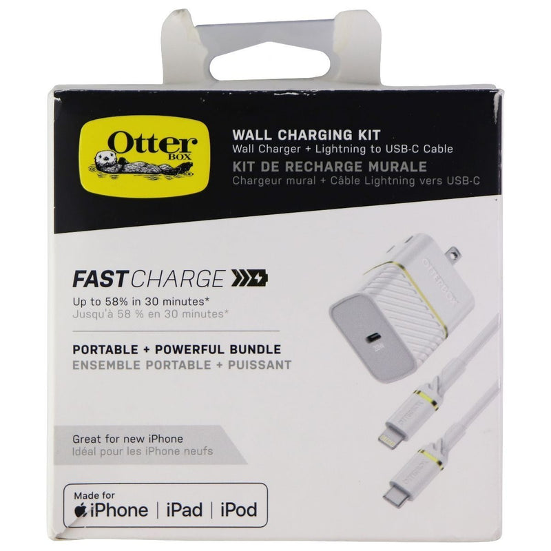 OtterBox Fast 20W Wall Charger and 3-Foot USB-C to 8-pin Cable - Cloud Dust