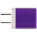 Universal (5V/2.1A) Dual USB Charger Travel Adapter - Purple/White (PT-WC-13PRP)