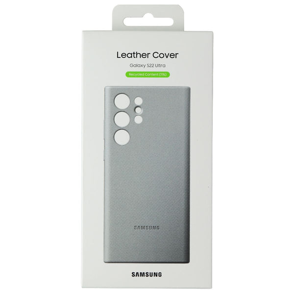 Samsung Leather Cover Case for Samsung Galaxy S22 Ultra - Light Gray