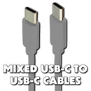 Mixed USB-C to USB-C Charge & Sync Cables - Mixed Brand/Length/Colors