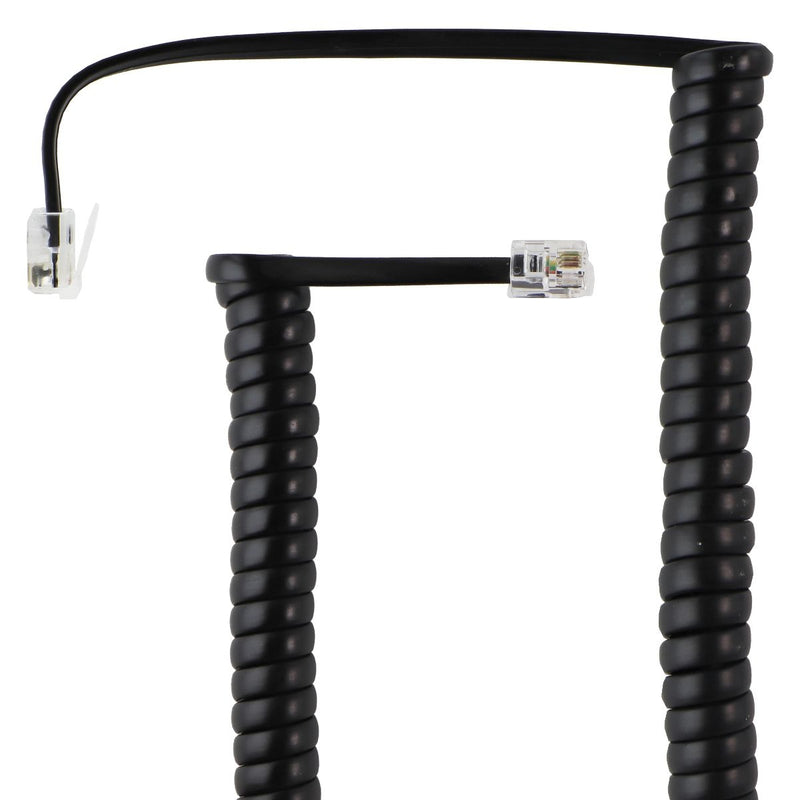 Coiled 2.5-ft (RJ22) Telephone Connector Cable - Black
