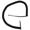 Coiled 2.5-ft (RJ22) Telephone Connector Cable - Black