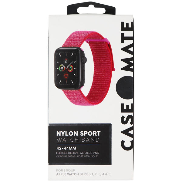 Case-Mate Nylon Watchband (42-44mm) for Apple Watch Series 1-5 - Metallic Pink