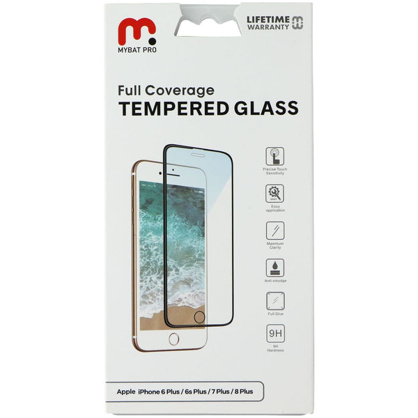 MYBAT PRO Full Coverage Tempered Glass Screen for iPhone 8 Plus/7 Plus - Black