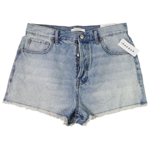PacSun Vintage High Rise Jean Shorts - Size 30 - White Washed Blue
