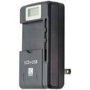 LCD + USB IC Smart Wall Charger - Black