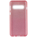 Speck Presidio Clear + Glitter Case for Galaxy S10 - Gold Glitter / Bella Pink