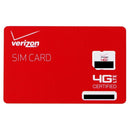 Verizon Wireless 4G LTE Micro SIM Card (BULKSIM-NFC-A) - Red