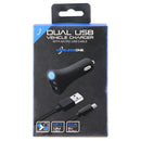 Wireless One (5V/2.1A) Dual USB Car Adapter with 4-Foot Micro-USB Cable - Black