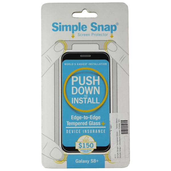 Simple Snap Edge-to-Edge Tempered Glass+ Screen Protector for Samsung Galaxy S8+
