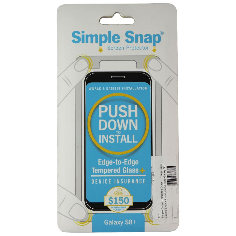 Simple Snap Edge-to-Edge Tempered Glass+ Screen Protector for Samsung Galaxy S8+