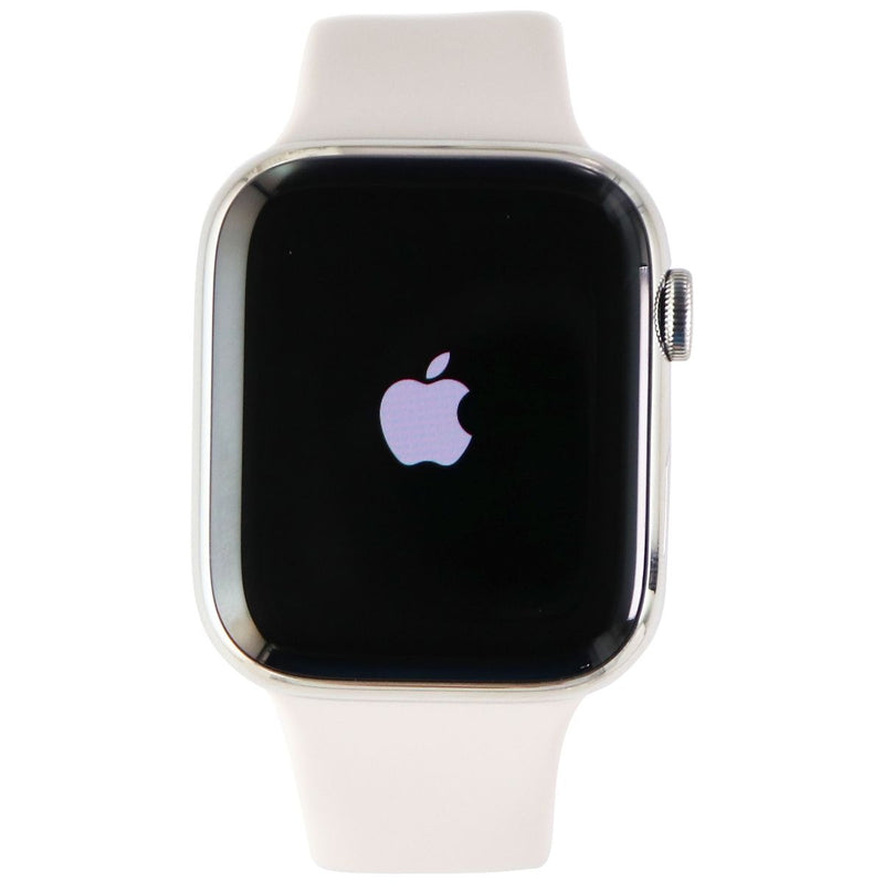 Apple Watch Series 7 (GPS + LTE) A2477 (45mm) Stainless Silver/Starlight Sp Band