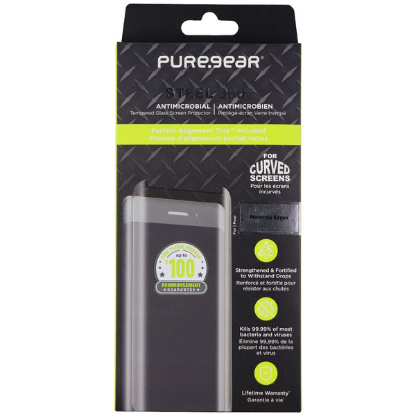 PureGear Steel 360 Series Tempered Glass for Motorola Edge+ (2020) - Clear
