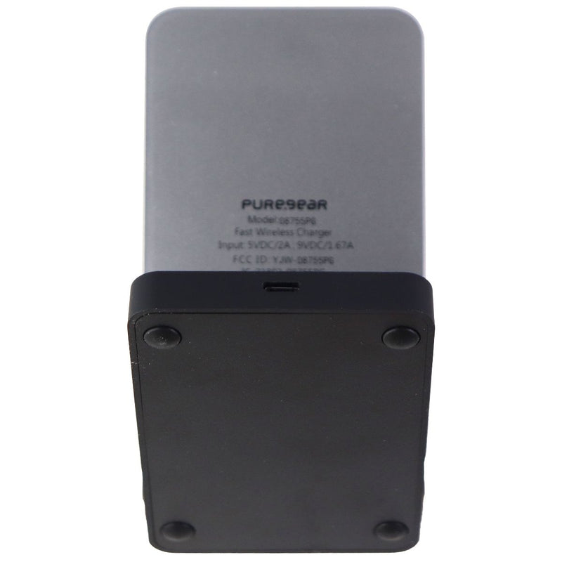 PureGear 7.5/10W 2-Coil Fast Wireless Charging Stand for Qi Devices - Black