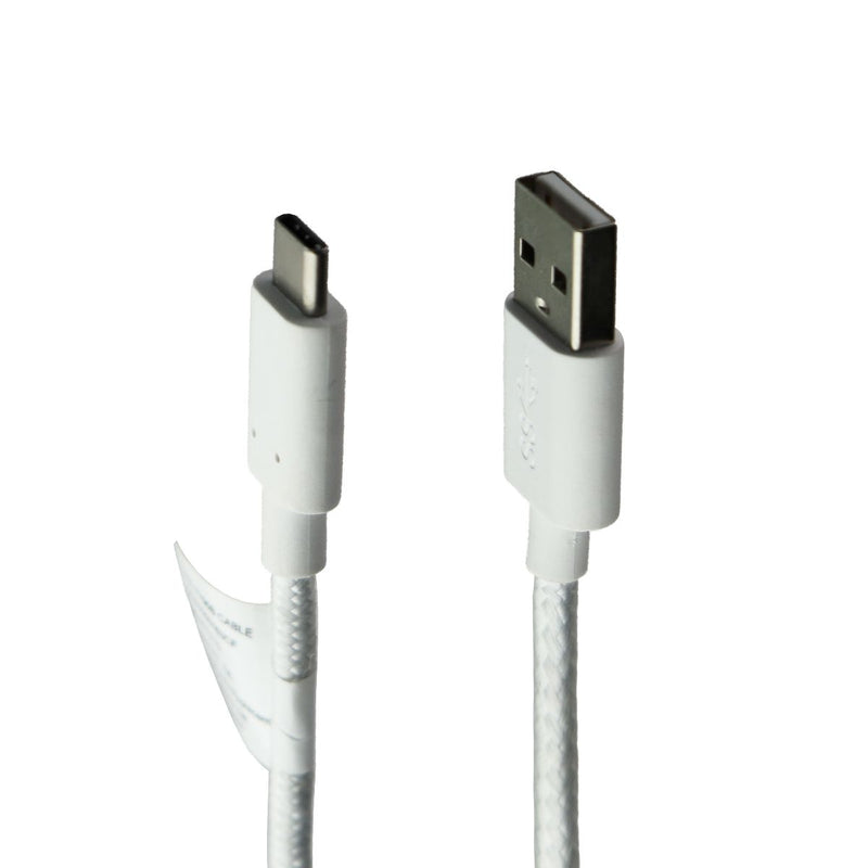 TCL Braided USB-C to USB Charge/Sync Cable - White