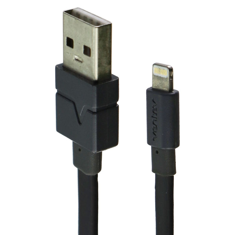 Ventev Chargesync (3.3-Foot) USB-A to 8-Pin Flat Cable for iPhones - Black