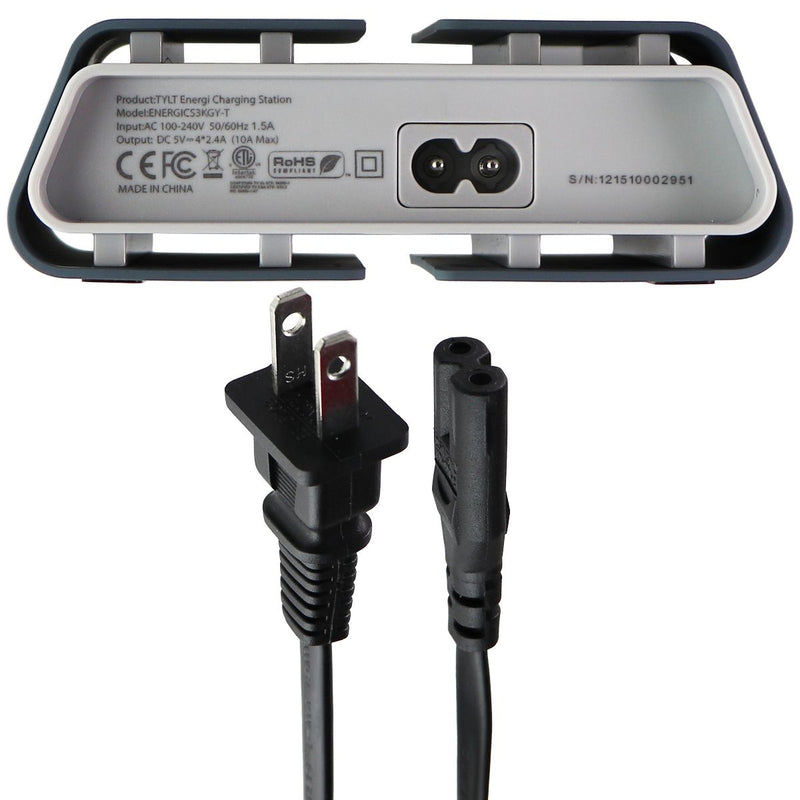 TYLT Energi Desktop Charging Station with 4 USB Ports + Portable Battery - Gray