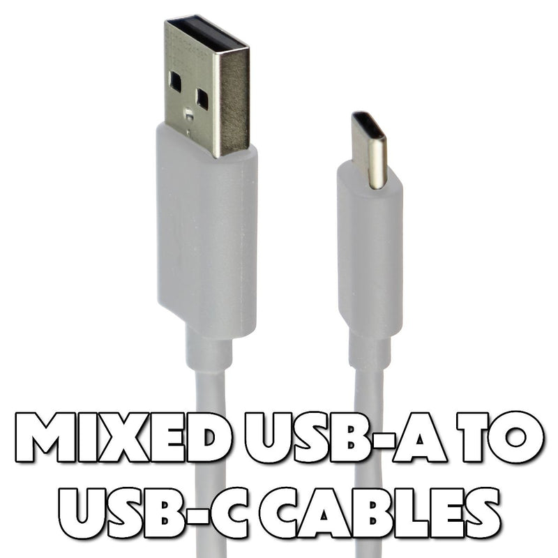 Mixed USB-C to USB Short Cables Under 3-foot - Mixed Color / Style / Length