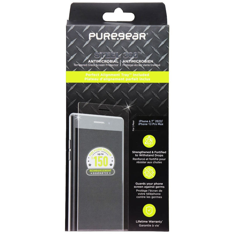 PureGear Steel 360 Screen Protector for Apple iPhone 14 Plus & 13 Pro Max
