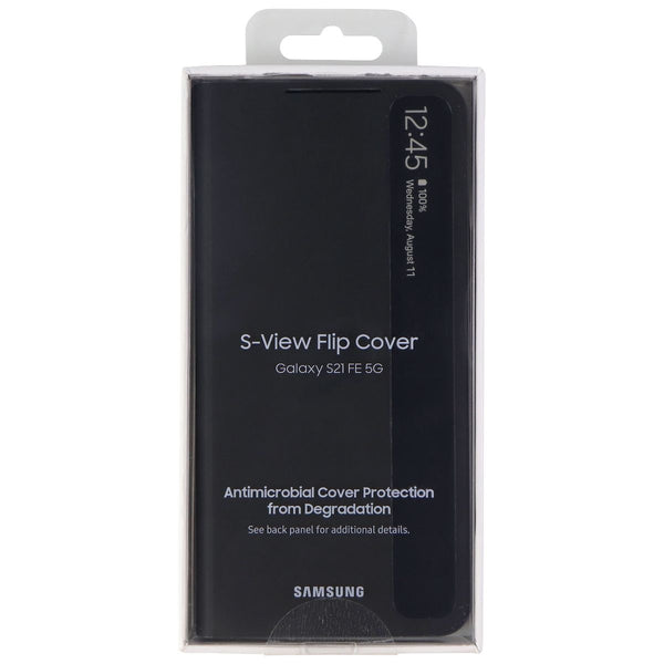 Samsung S-View Flip Cover Case for Galaxy S21 FE (5G) - Black/Clear