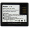Replacement A-2 Rechargeable 3660mAh (7.2V/26.35Wh) Li-Ion Battery for Arlo Go