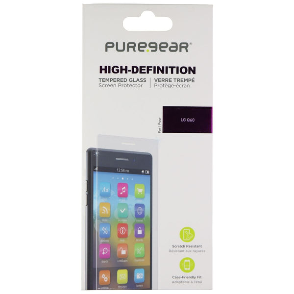 PureGear High-Definition Tempered Glass for LG Q60 Smartphones - Clear