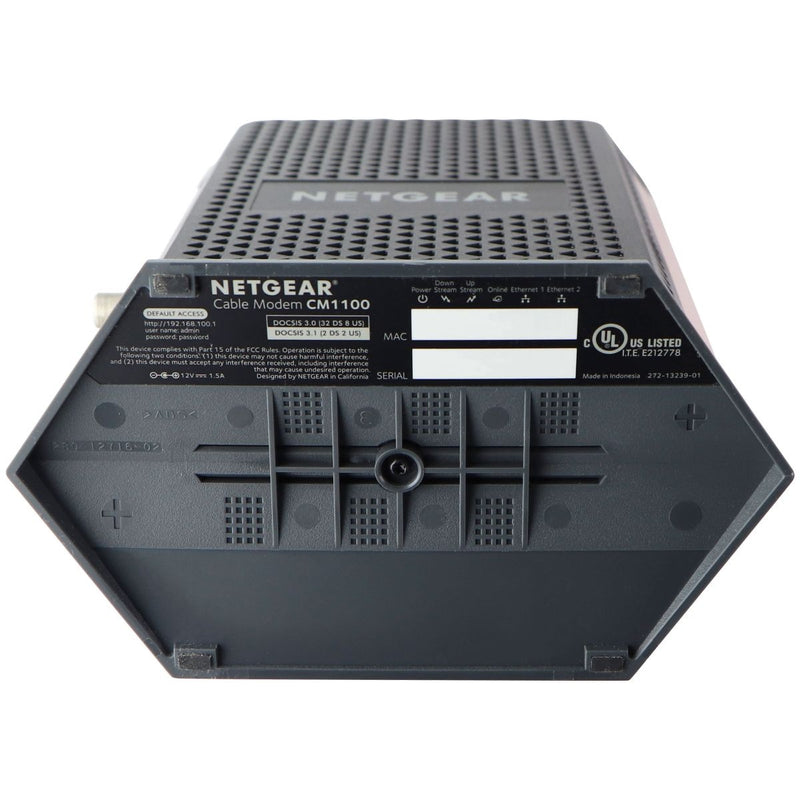 NETGEAR Nighthawk Multi-Gig Speed Cable Modem DOCSIS 3.1 (CM1100)