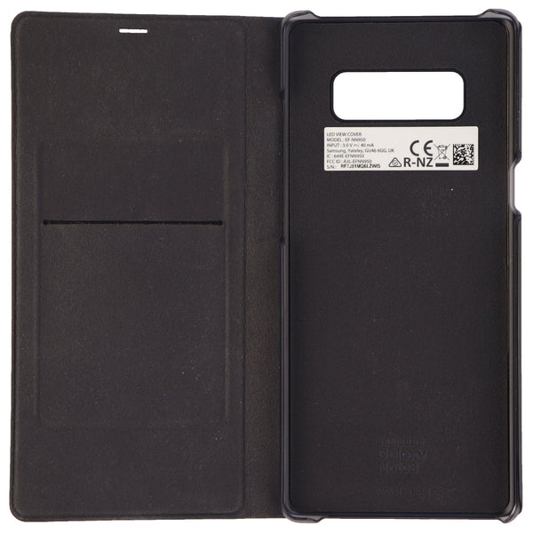 Samsung LED Wallet Cover Hardshell Folio Case for Galaxy Note 8 - Black