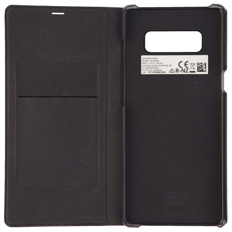 Samsung LED Wallet Cover Hardshell Folio Case for Galaxy Note 8 - Black