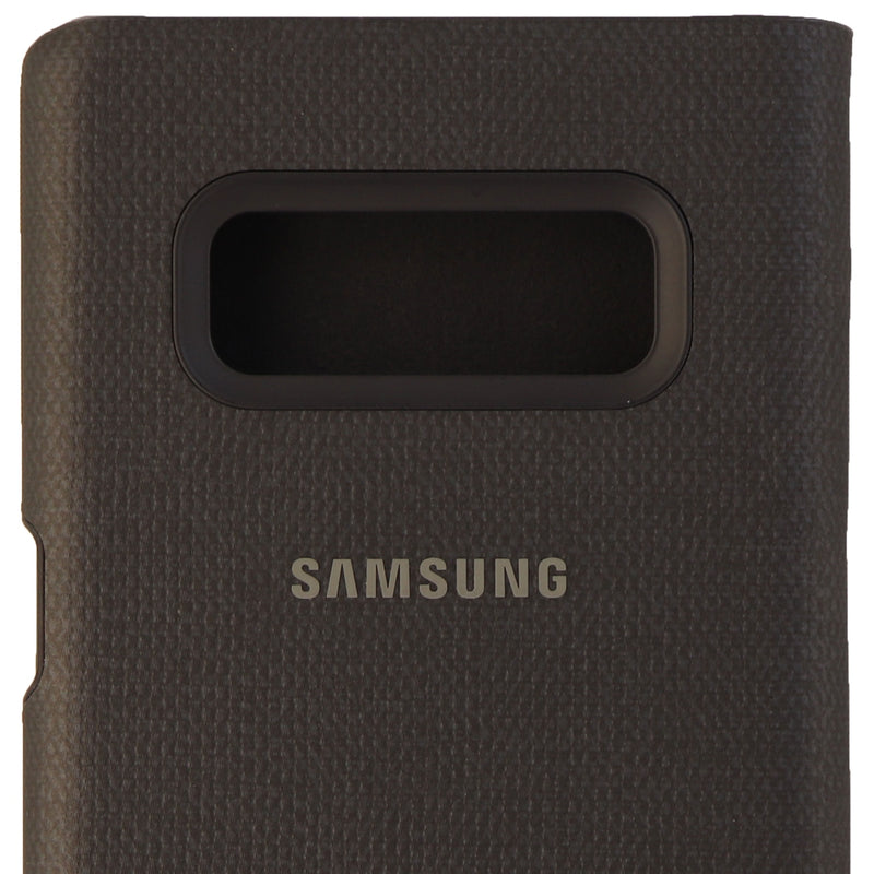 Samsung LED Wallet Cover Hardshell Folio Case for Galaxy Note 8 - Black
