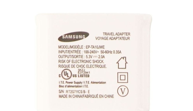 Samsung (EP-TA10JWE) Wall Adapter (5.3 Volt - 2 Amp) for USB Devices - White
